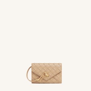 Celeste Woven Texture Envelope Wallet - Sand