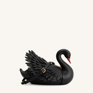 Alani Swan Shaped Crossbody Bag - Black