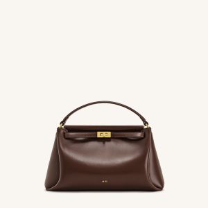 Carmen Top Handle Bag - Reddish Brown