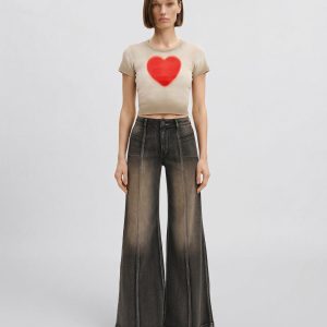 The Shrunken Faded Love T-shirt  - Dirty Oat