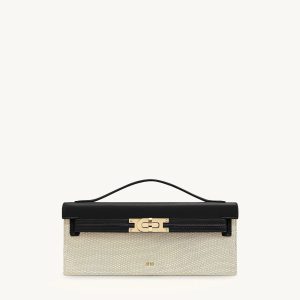 Bria Structured Top Handle Bag - Black Canvas