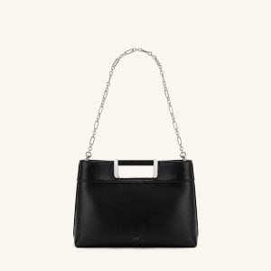 Elodie Chain Handle Top Handle Bag - Black