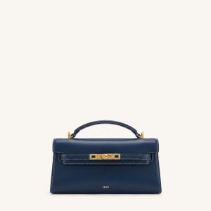 Noor Top Handle Bag - Navy Blue