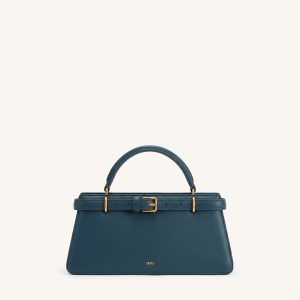 Elena Classic Top Handle Bag - Navy