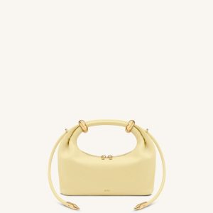 Ellie Metal Ring Embellished Top Handle Bag - Lemon Yellow