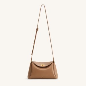 Greta Twist-Lock Crossbody Bag - Brown
