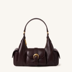 Estelle Pocket Shoulder Bag - Dark Brown