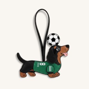 World Cup Dachshund Soccer Jersey Bag Charm - Green