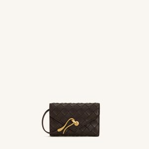 Celeste Woven Textured Envelope Wallet - Chocolate