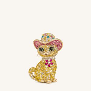 Glamorous Cat Clutch - Multicolor Gold