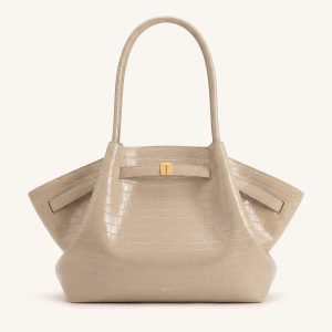 Hana Large Tote Bag - Elephant Grey Croc