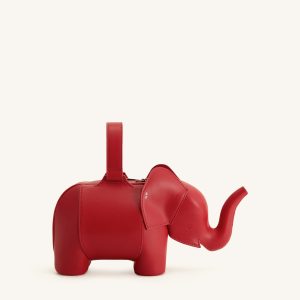 Claire Elephant Shaped Handbag - Red