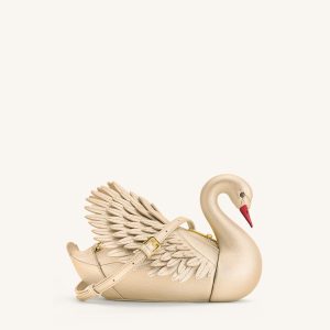 Alani Swan Shaped Crossbody Bag - Gold