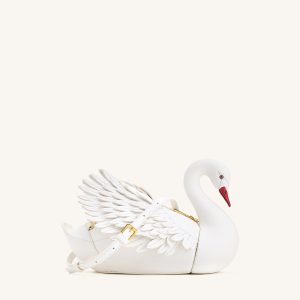 Alani Swan Shaped Crossbody Bag - White
