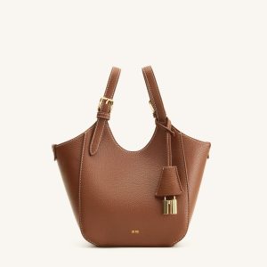 Ines Padlock Tote Bag - Chocolate Brown