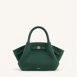 Hana Mini Faux Suede Tote Bag - Forest Green
