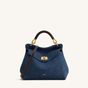 Lucia Classic Handbag - Blue Denim