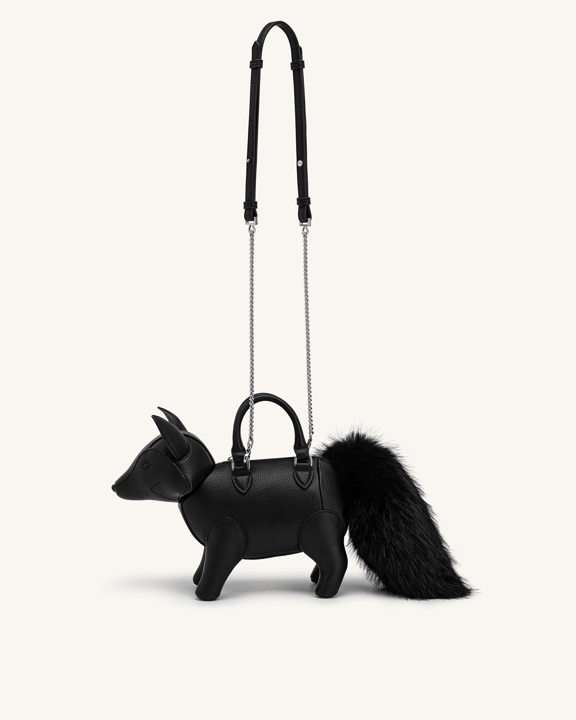 Kai Fox Shaped Top Handle Bag - Black - Image 2