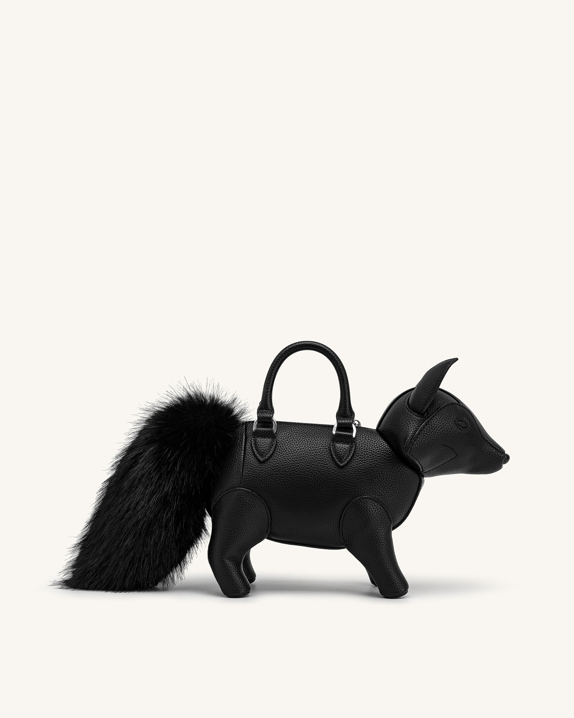 Kai Fox Shaped Top Handle Bag - Black - Image 3