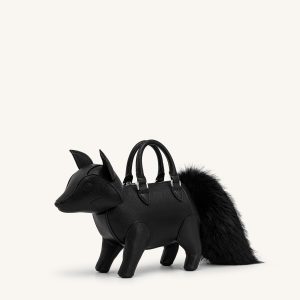 Kai Fox Shaped Top Handle Bag - Black