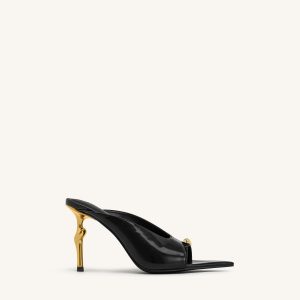 Noemi Pointed-Toe Mule Heels - Black