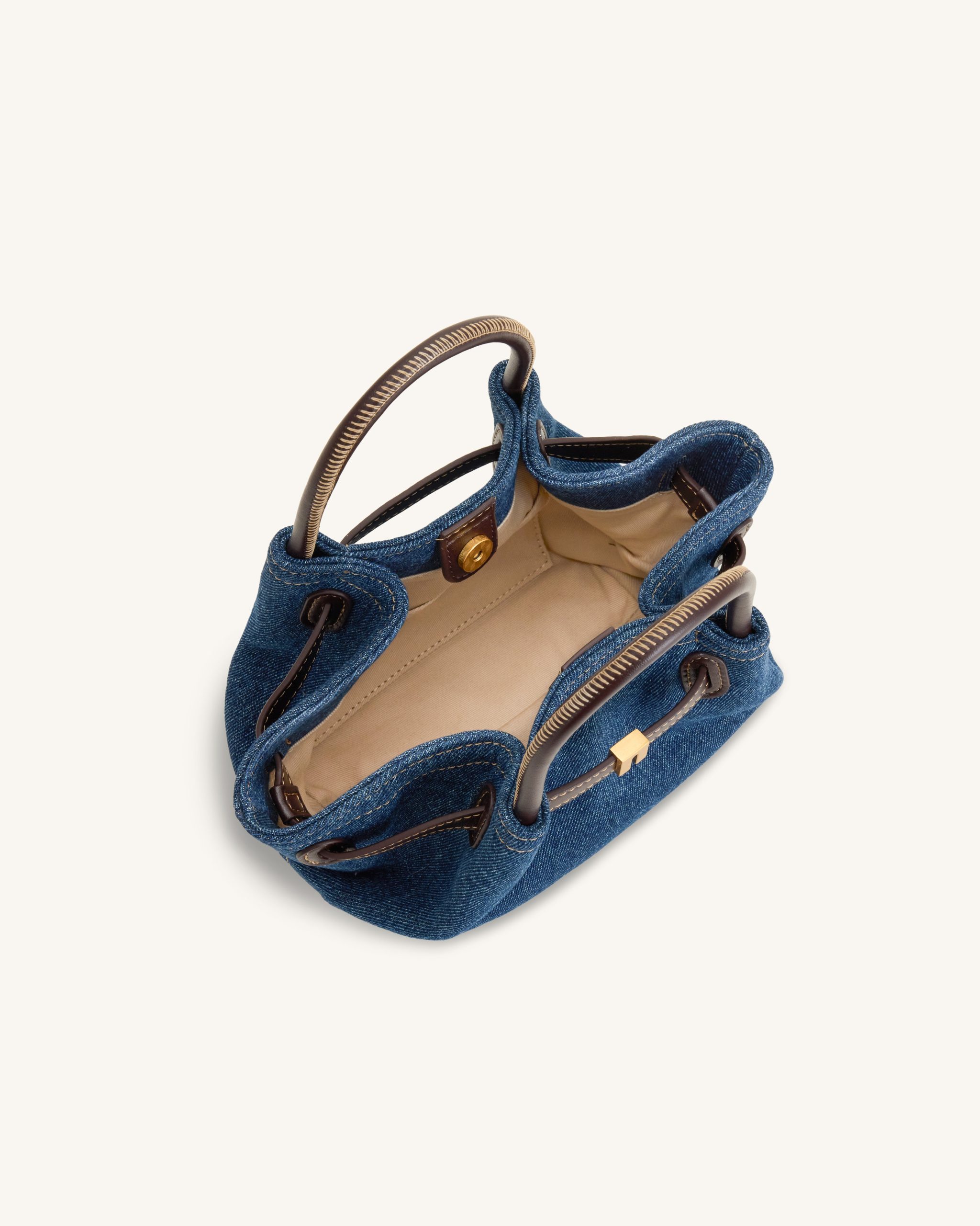 Hana Mini Tote Bag - Blue Denim - Image 5