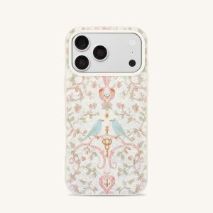 Vintage Romance Bird Pearl Shell Phone Case - White
