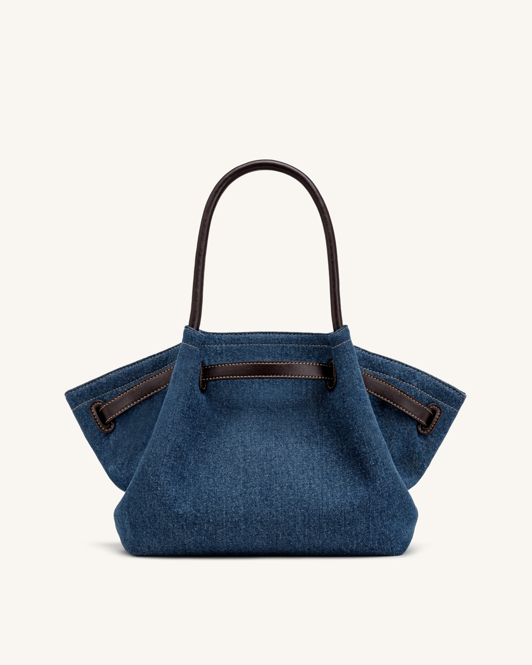 Hana Medium Denim Tote Bag - Blue Denim - Image 4