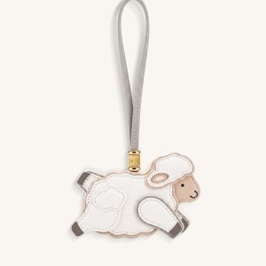 Little Sheep Bag Charm - White