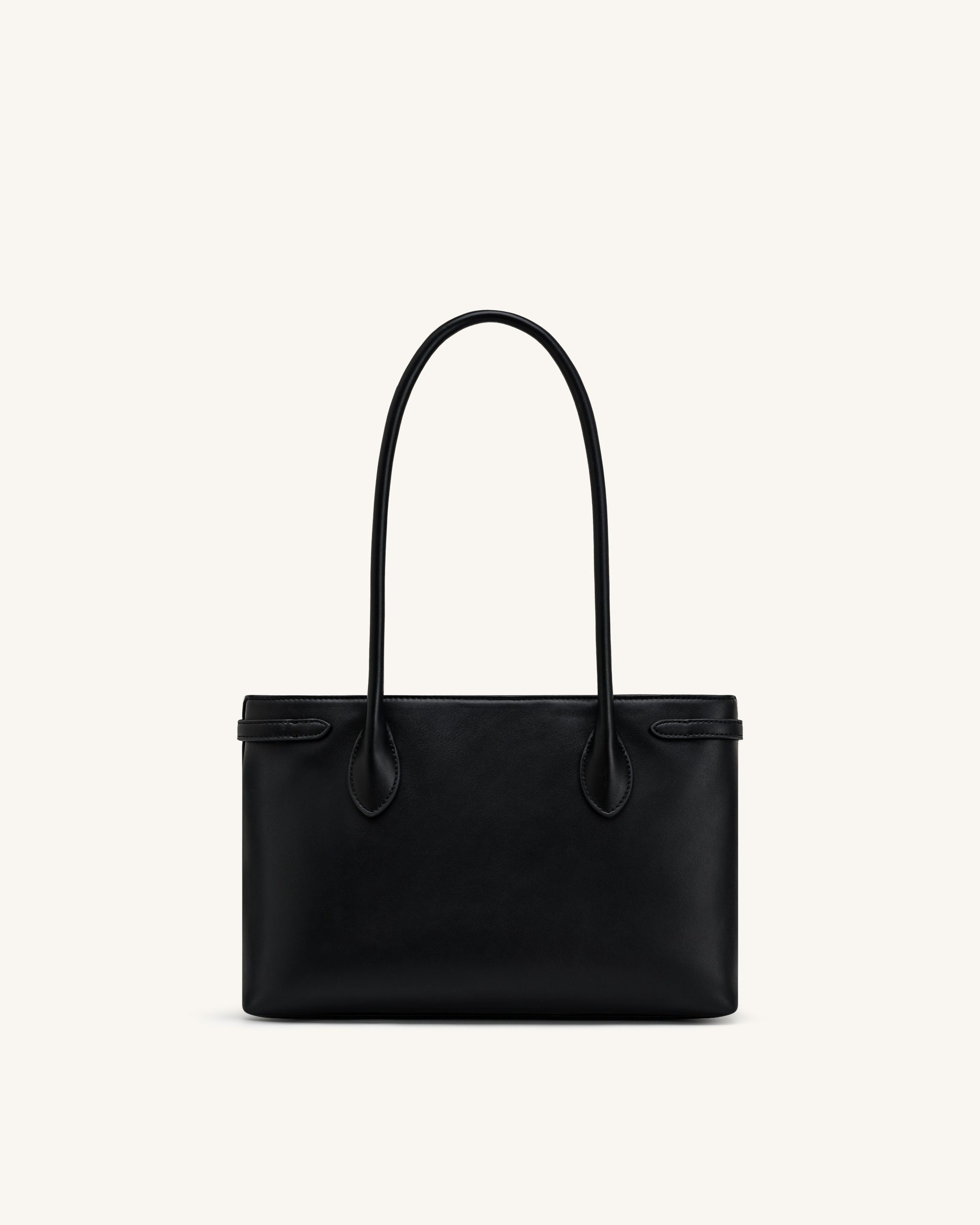Camille Buckle Strap Tote Bag - Black - Image 3