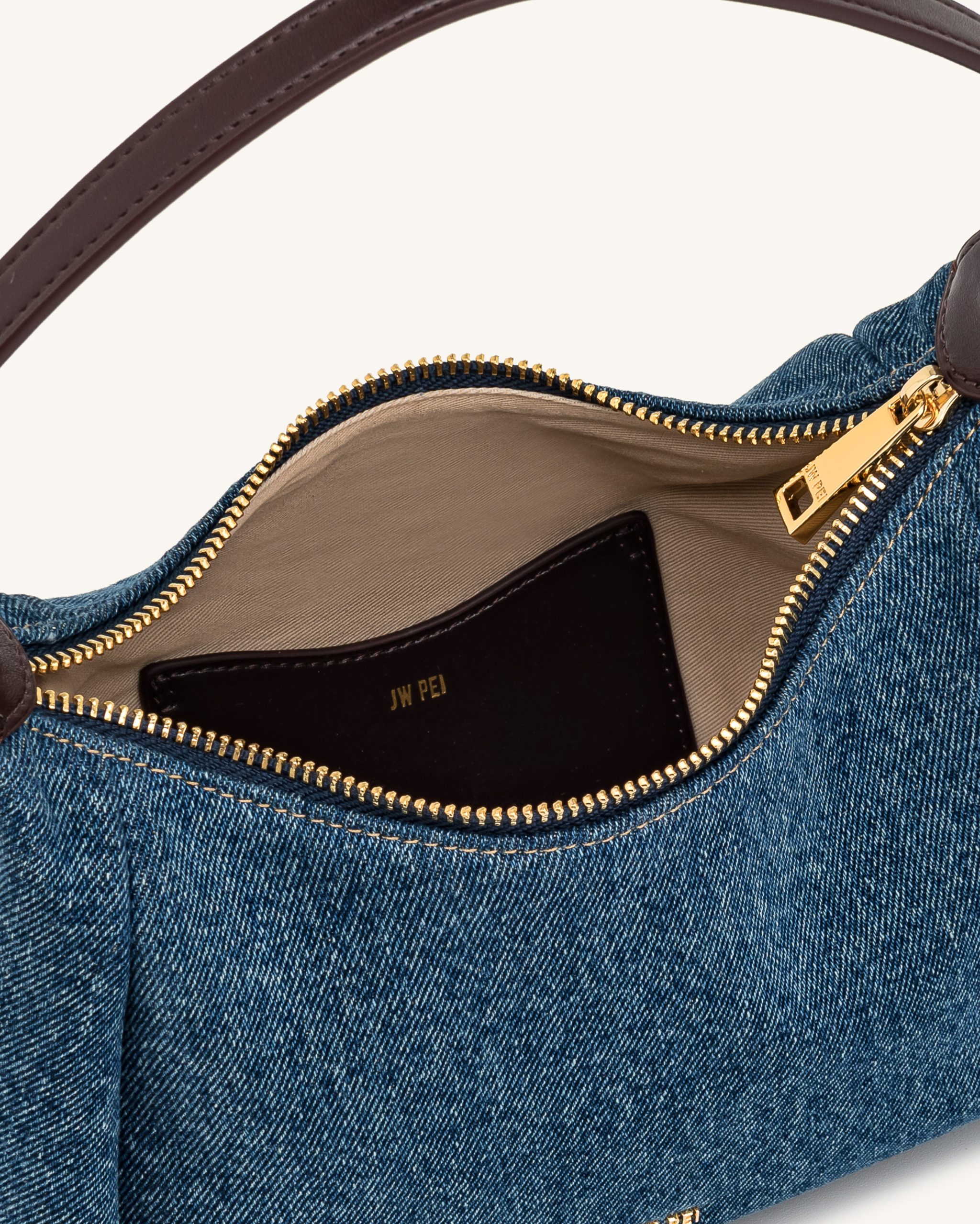 Velora Denim Shoulder Bag - Blue Denim - Image 5