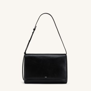 Isolde Flap Shoulder Bag - Black