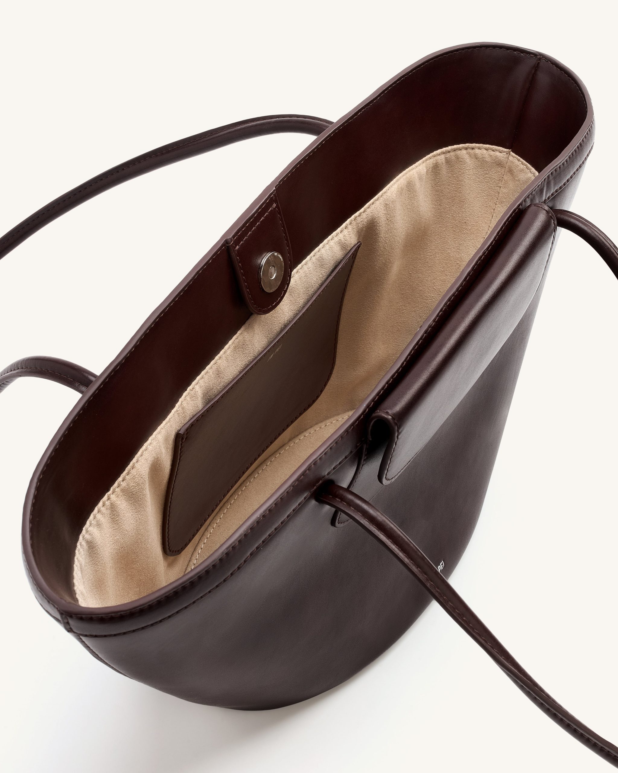 Corinne Pocket Tote Bag - Dark Brown - Image 4