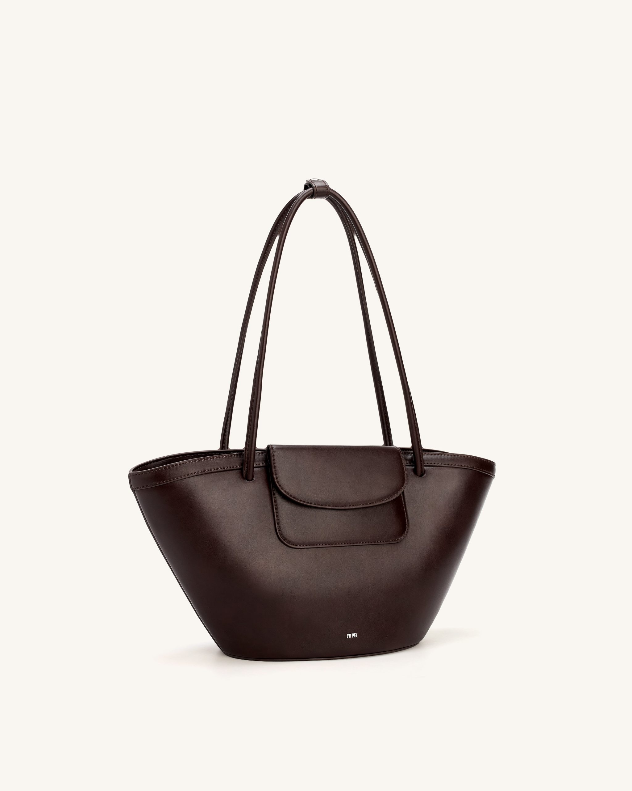 Corinne Pocket Tote Bag - Dark Brown - Image 2