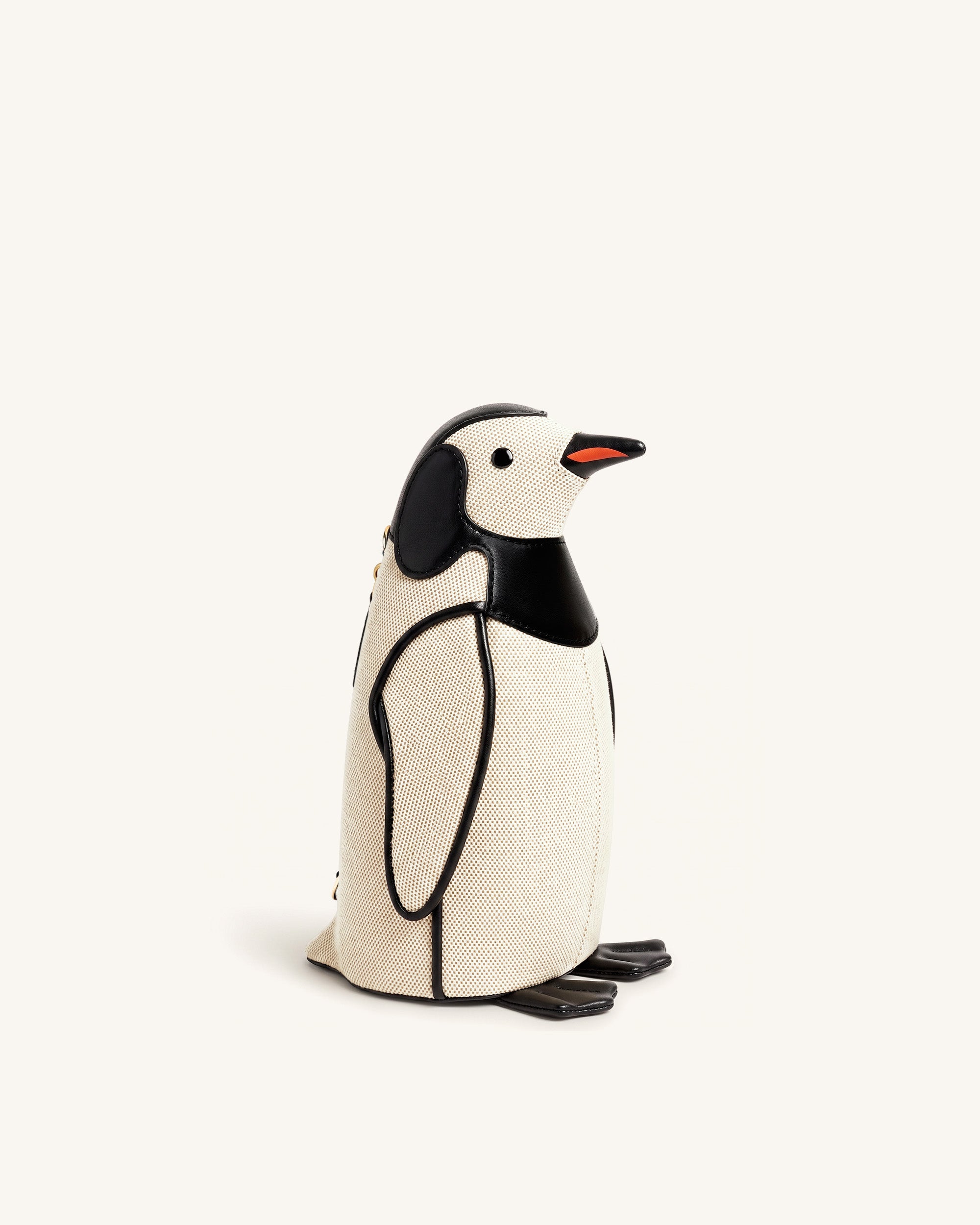 Pia Penguin Crossbody Bag - Black Canvas - Image 2