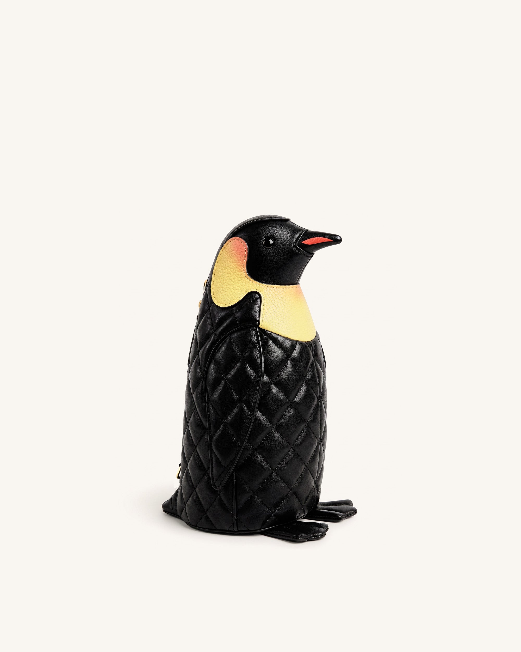 Pia Penguin Quilting Crossbody Bag - Black - Image 2
