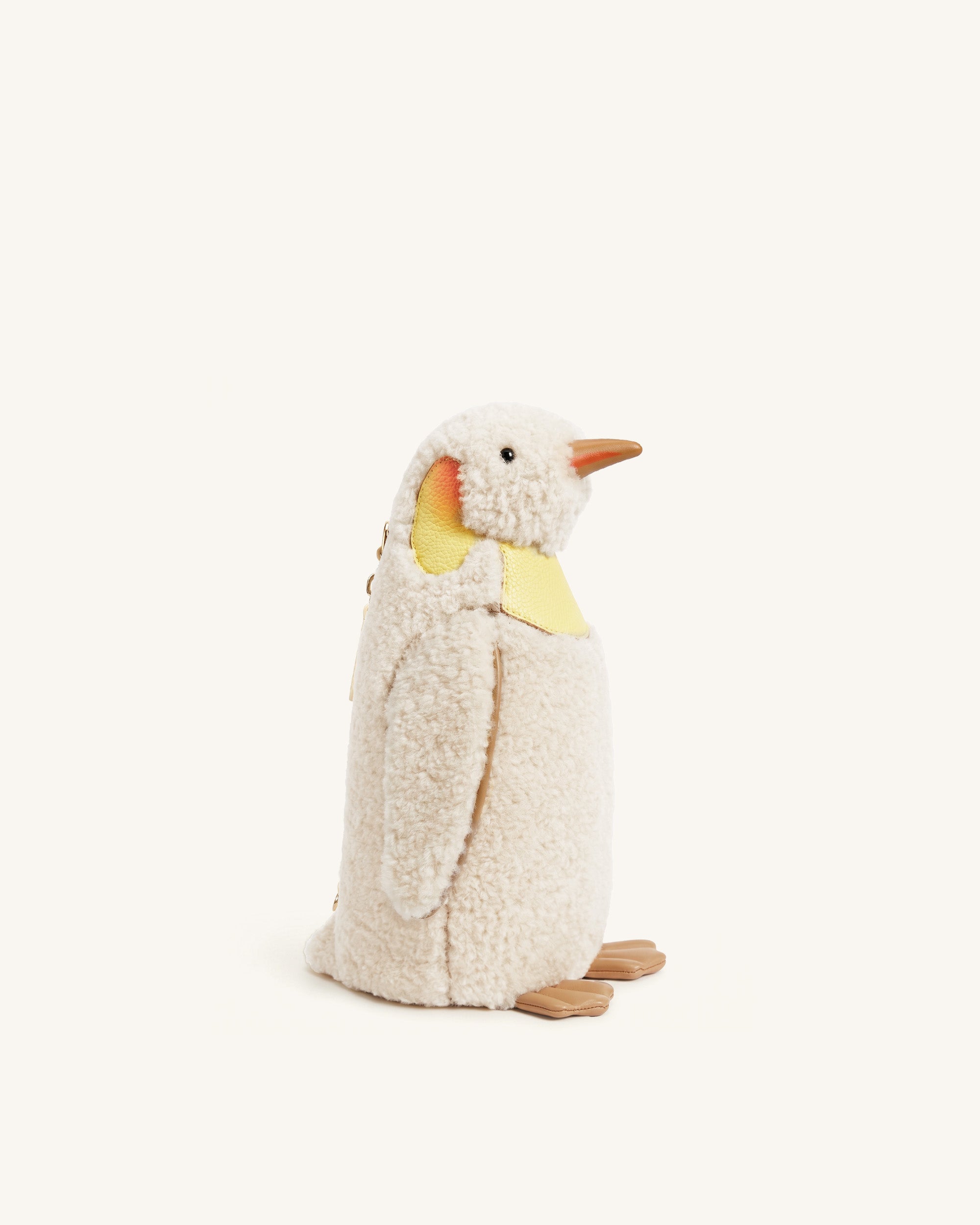 Pia Penguin Faux Fur Crossbody Bag - Off White - Image 2