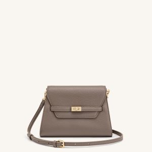 Piper Pebbled Crossbody Bag - Taupe