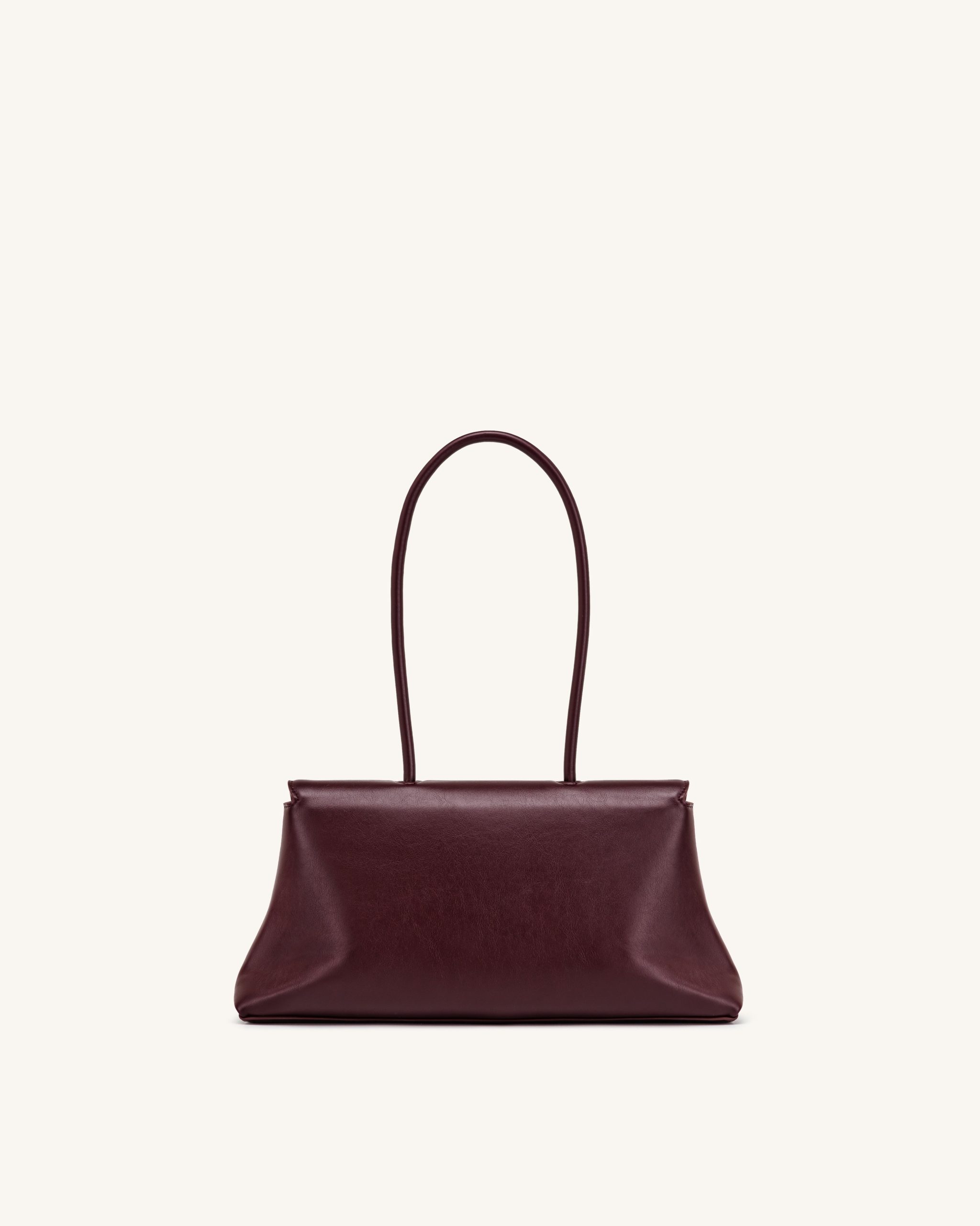 Selene Lock Flap Shoulder Bag - Burgundy - Image 3