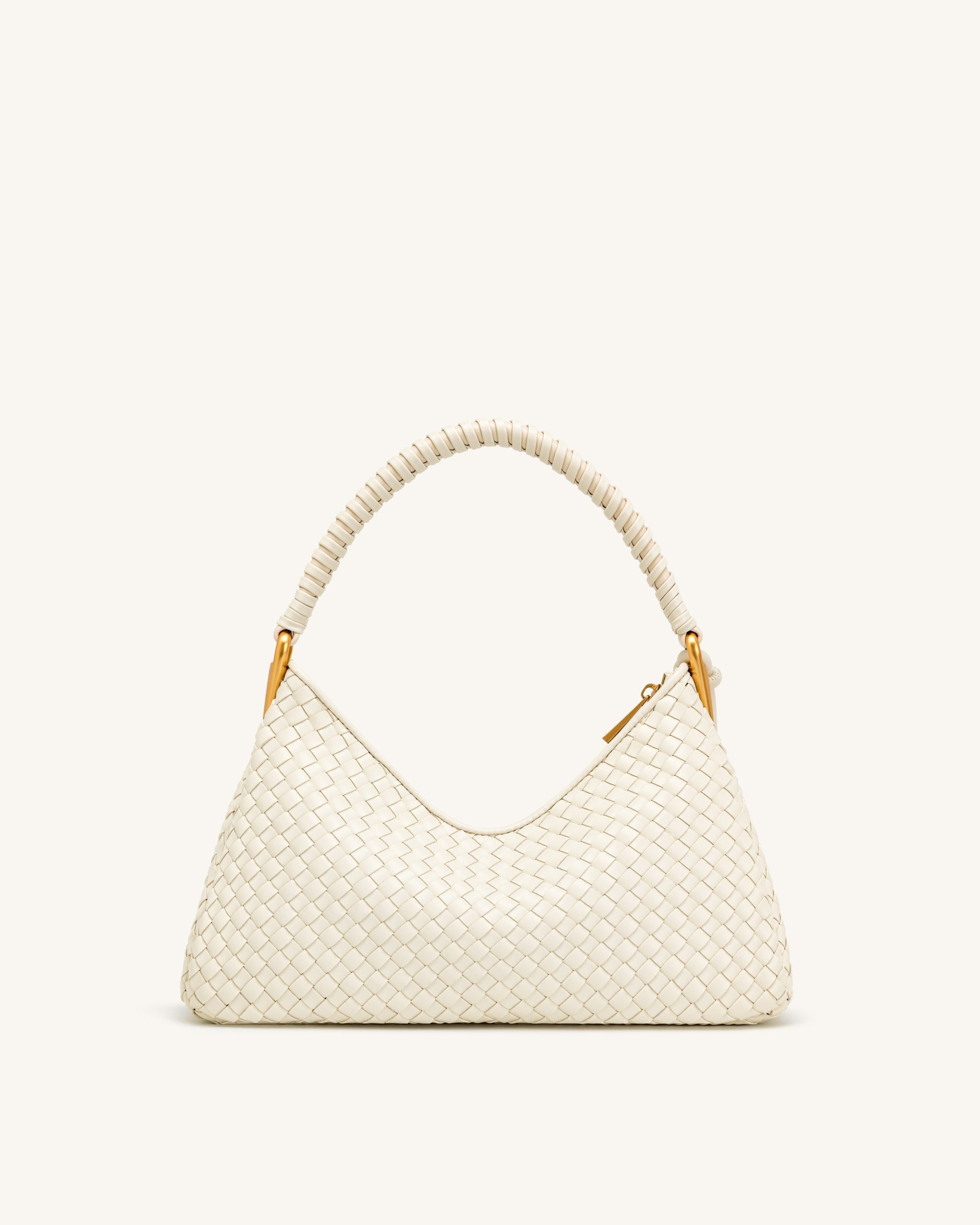 Lorena Woven Shoulder Bag - Ivory - Image 3