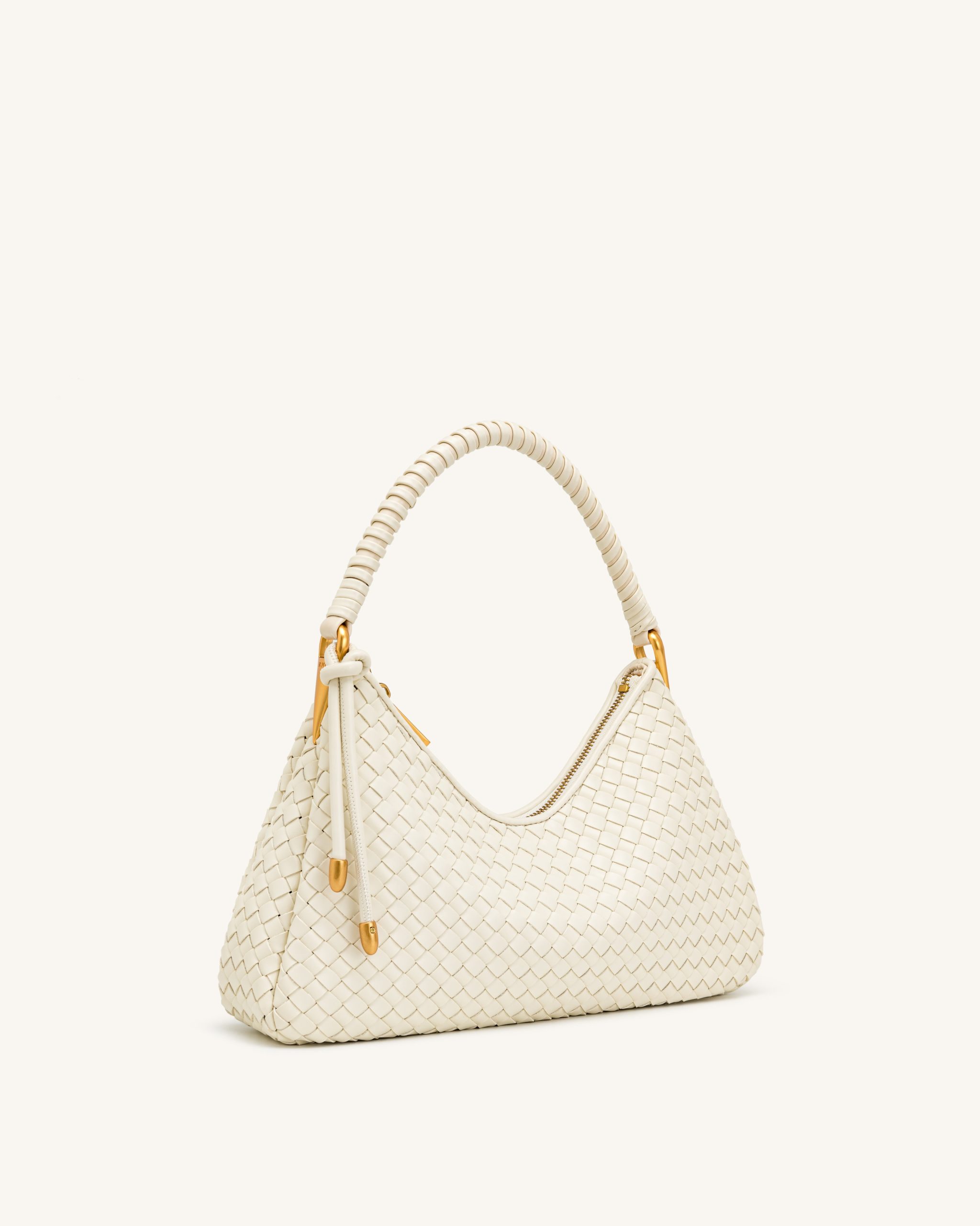 Lorena Woven Shoulder Bag - Ivory - Image 2