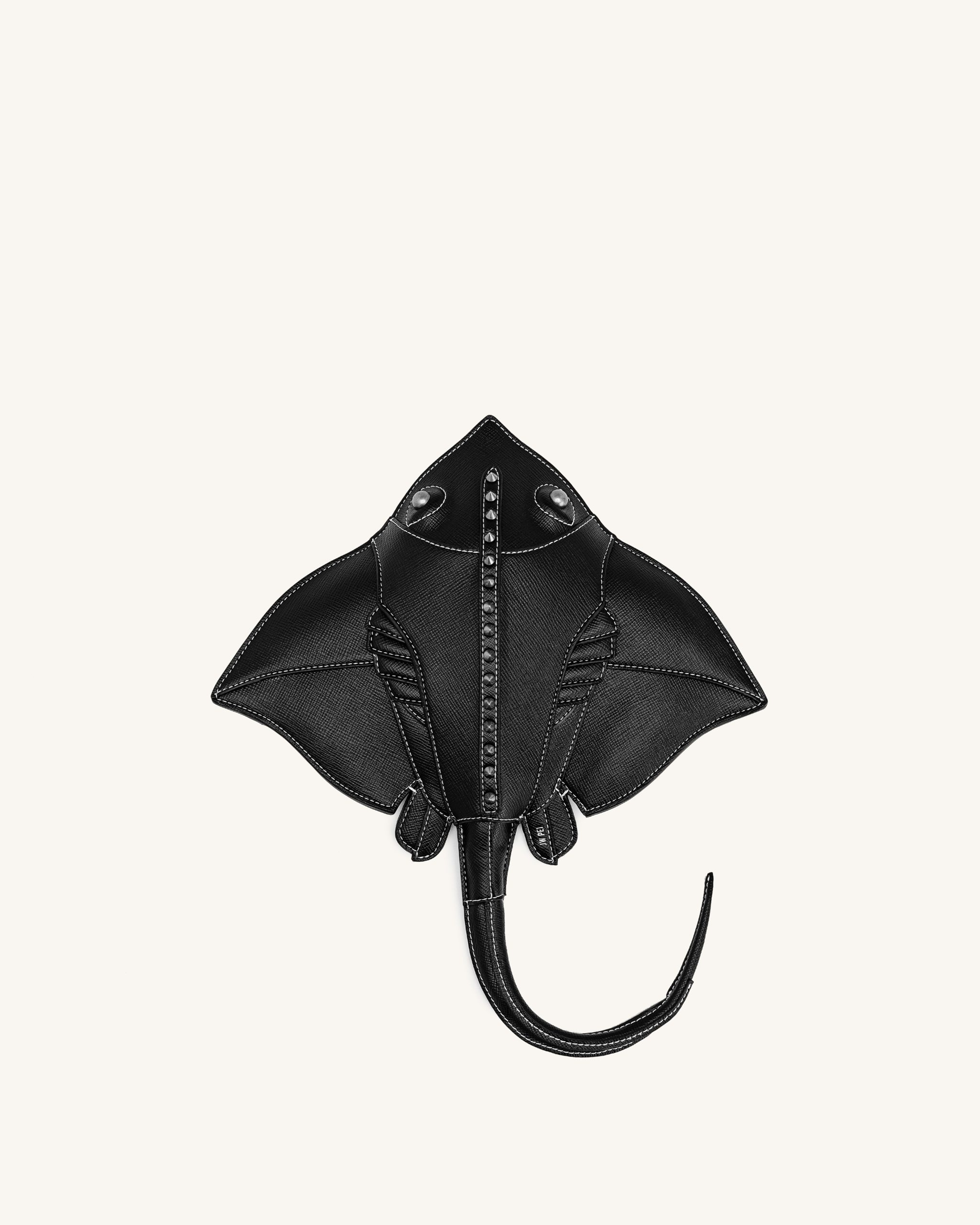 Odelle Manta Ray Crossbody Bag - Black - Image 3