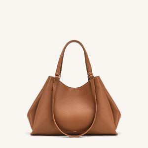 Virelia Double Handle Tote Bag - Cognac