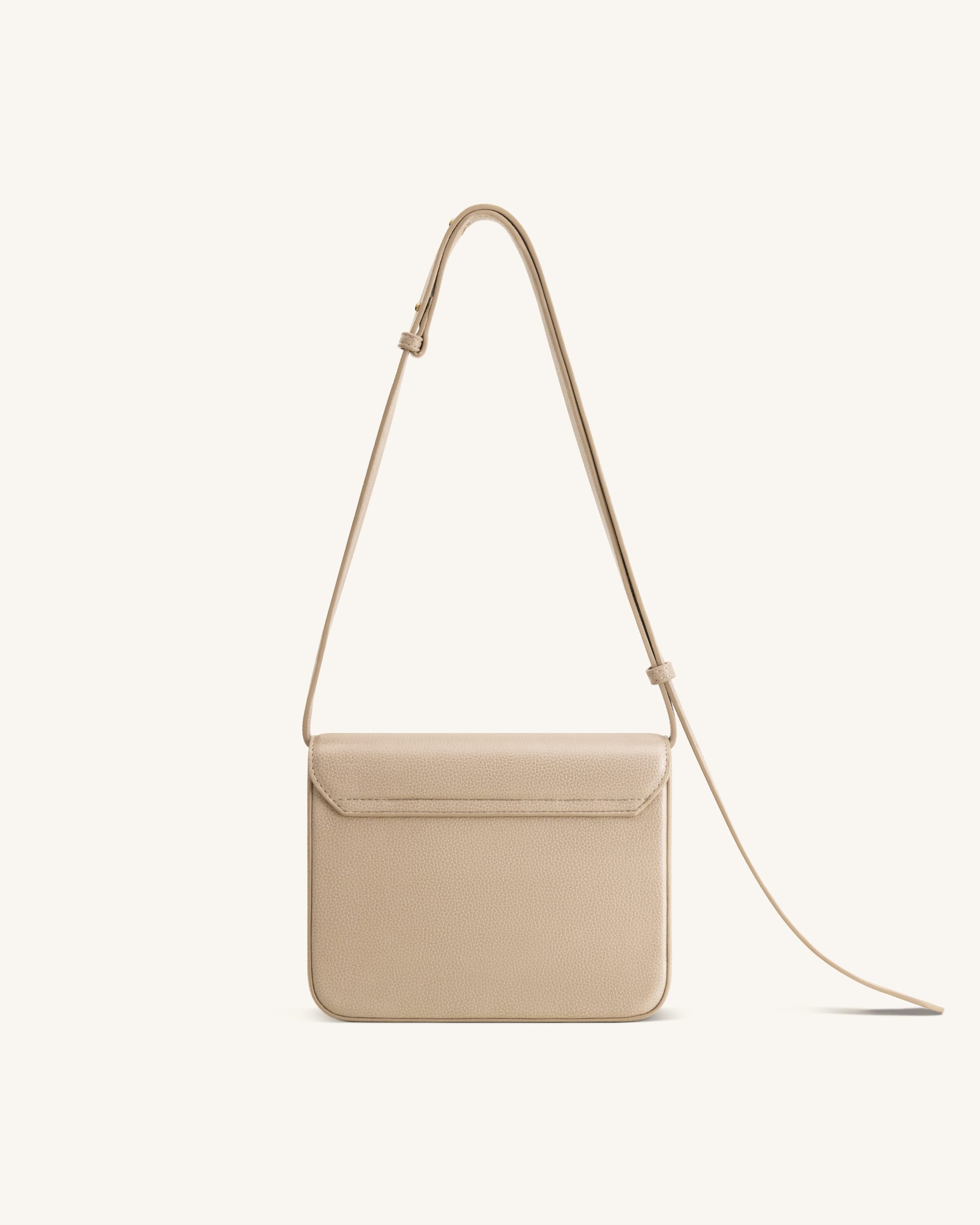 Evania Lock Pebbled Shoulder Bag - Khaki - Image 3