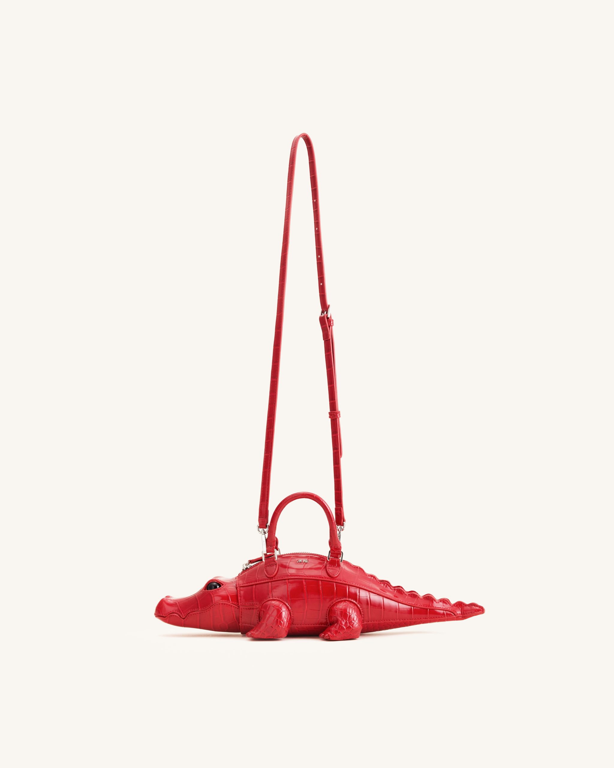 Jayden Crocodile Novelty Handbag - Red - Image 2