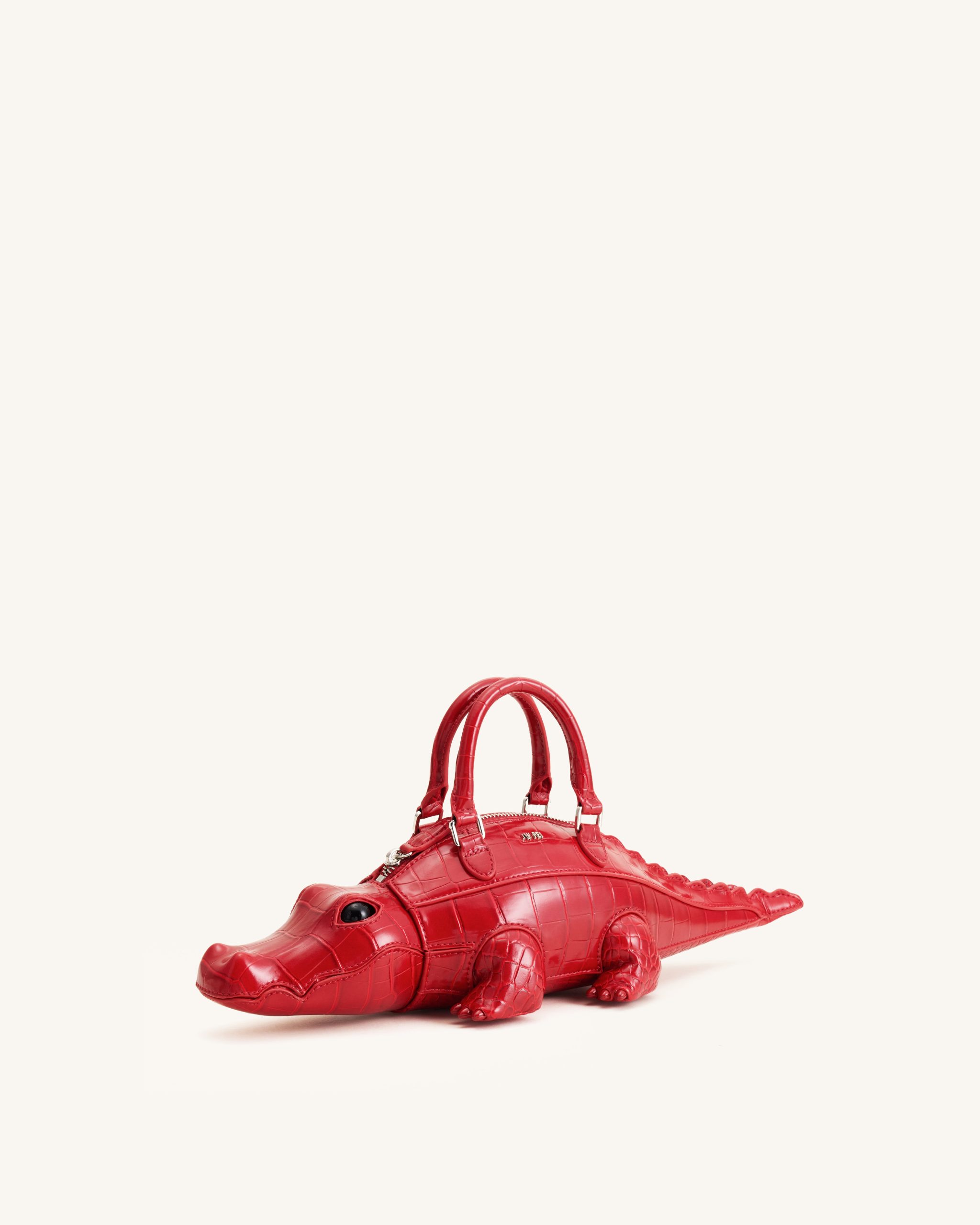 Jayden Crocodile Novelty Handbag - Red - Image 3