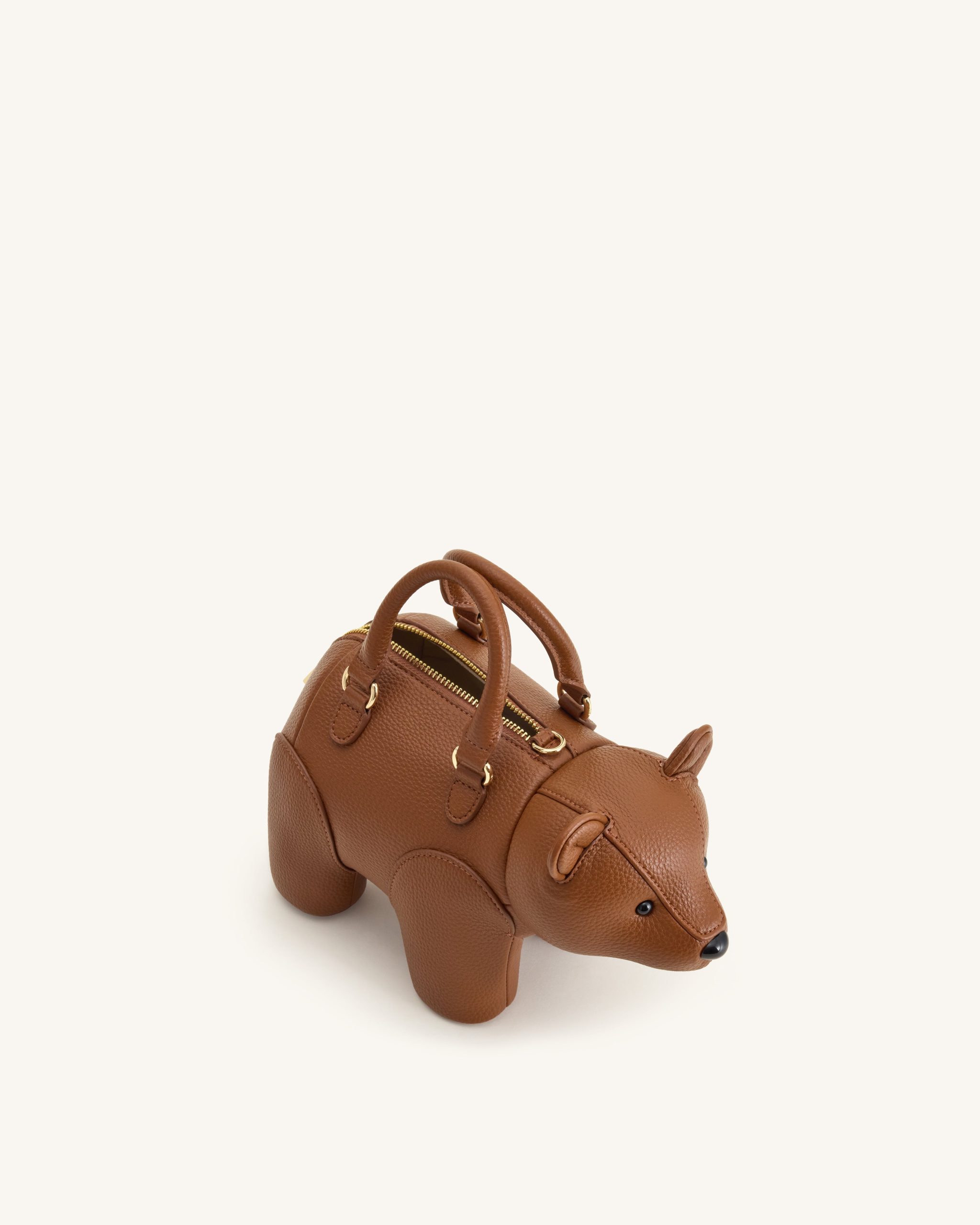 Bernie Bear Top Handle Bag - Brown - Image 4