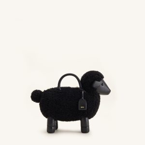 Luna Sheep Top Handle Bag - Black