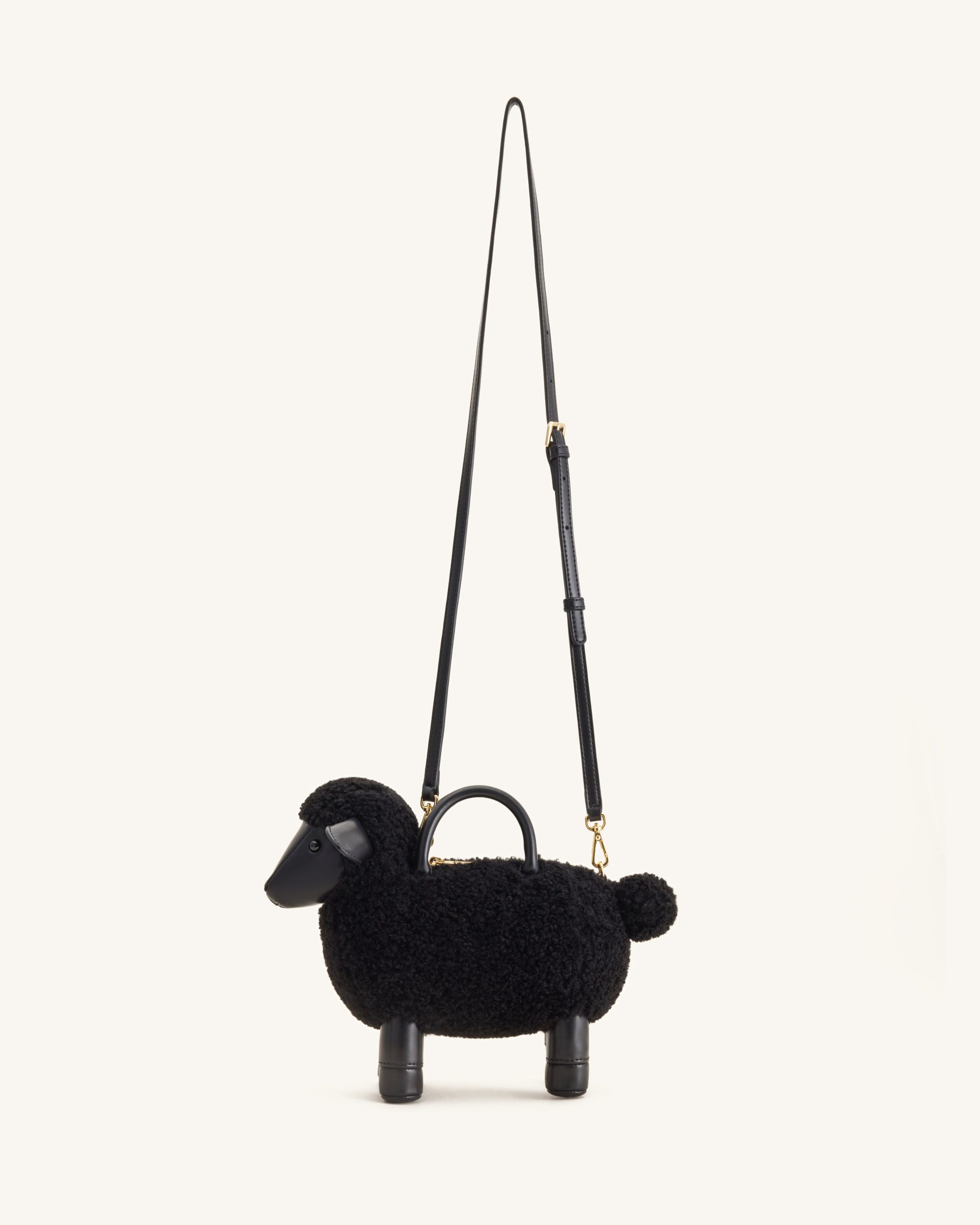 Luna Sheep Top Handle Bag - Black - Image 3