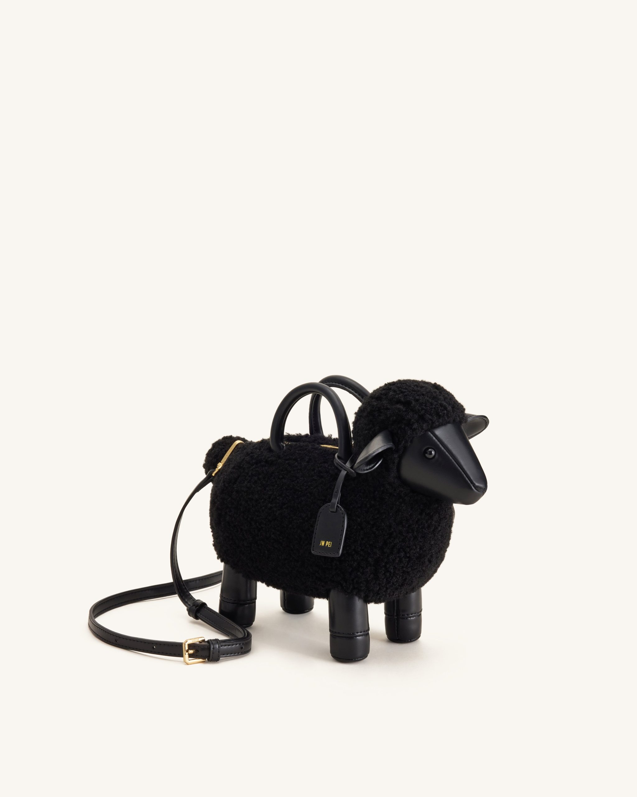 Luna Sheep Top Handle Bag - Black - Image 2